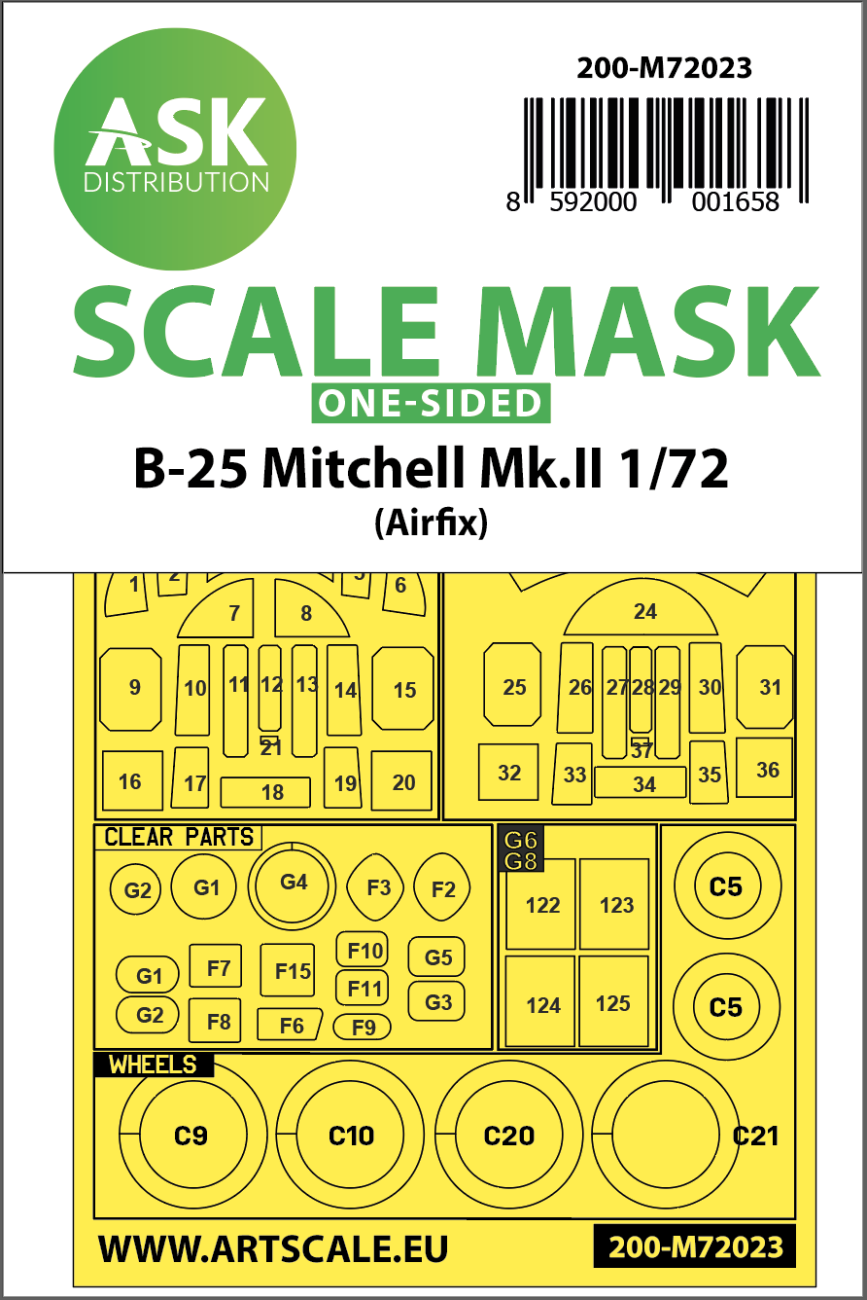 1:72 B-25 Mitchell Mk.II one-sided for Airfix