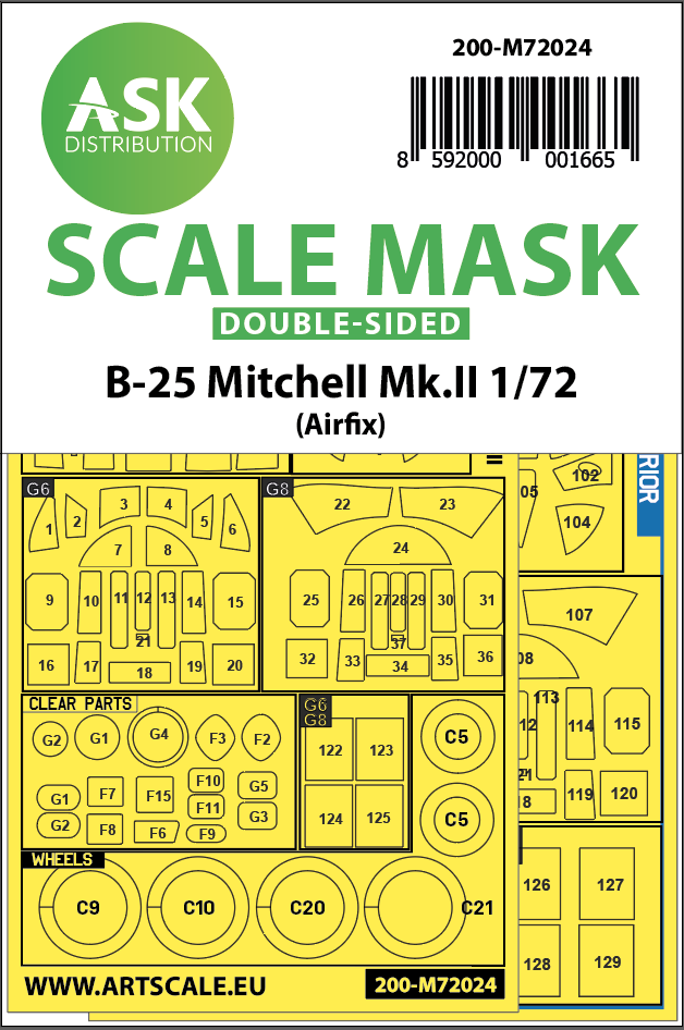 1:72 B-25 Mitchell Mk.II double-sided for Airfix