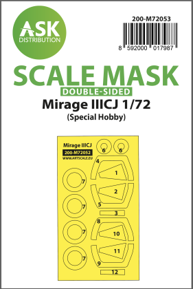 1:72 Mirage IIICJ double-sided painting express mask for Special Hobby