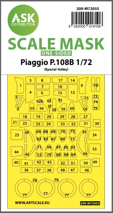 1:72 Piaggio P.108B one-sided painting express mask for Special Hobby