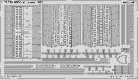 1:72 Douglas SBD-3 Dauntless air brakes