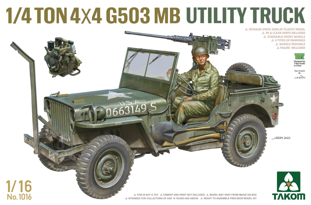 1:16 ¼-ton 4×4 G503 MB Utility Truck
