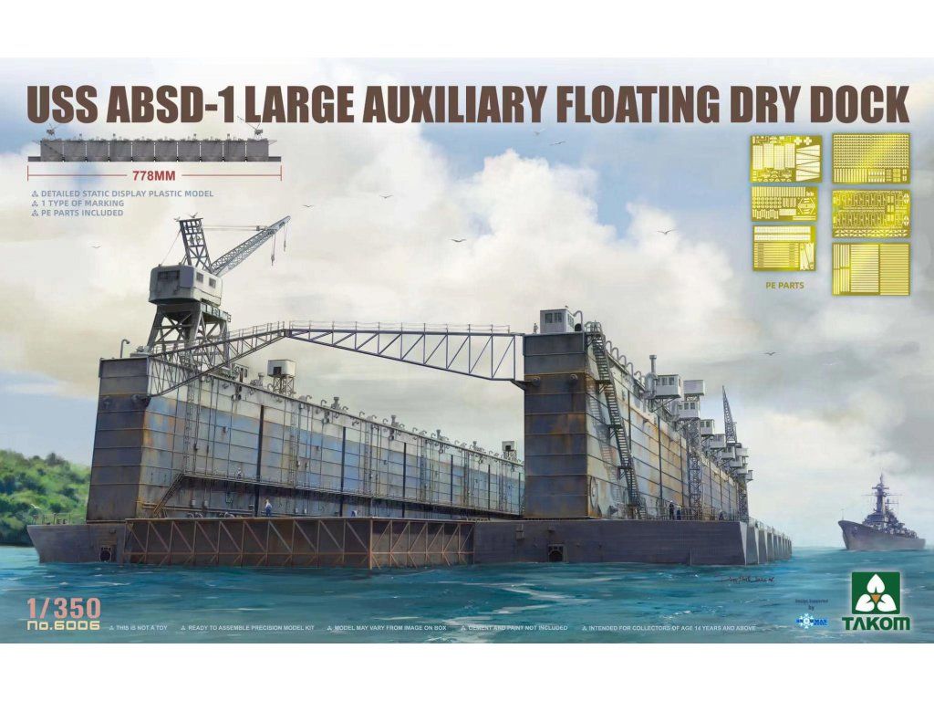 1:350 USS ABSD-1 Large Auxiliary Floating Dry Dock