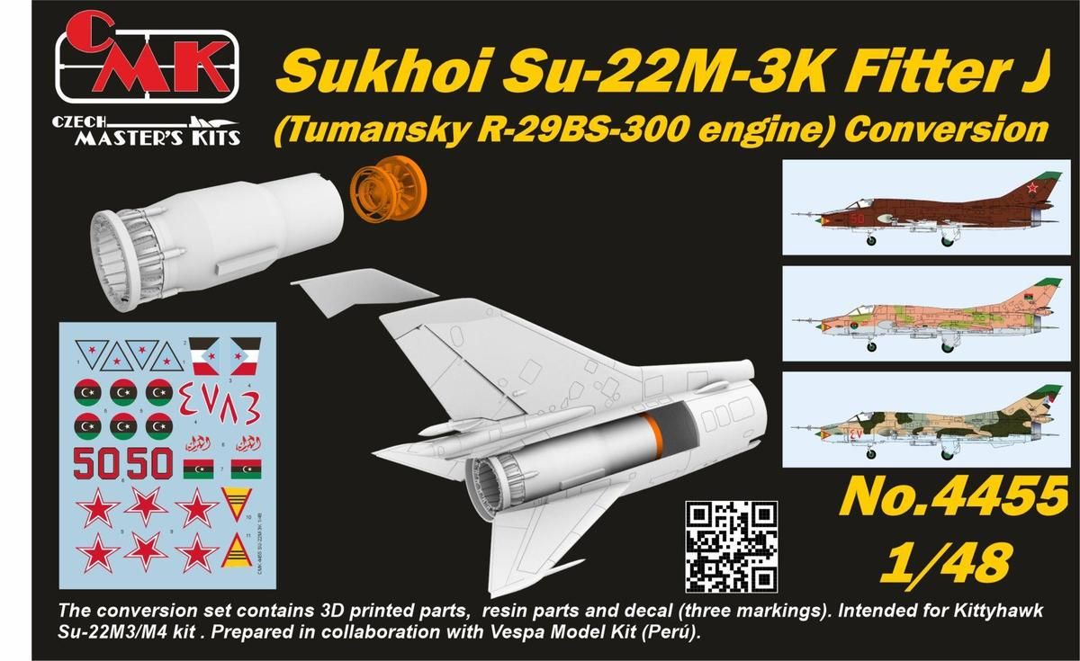 1:48 Sukhoi Su-22M-3K Fitter J (Tumansky R-29BS-300 engine) Conversion