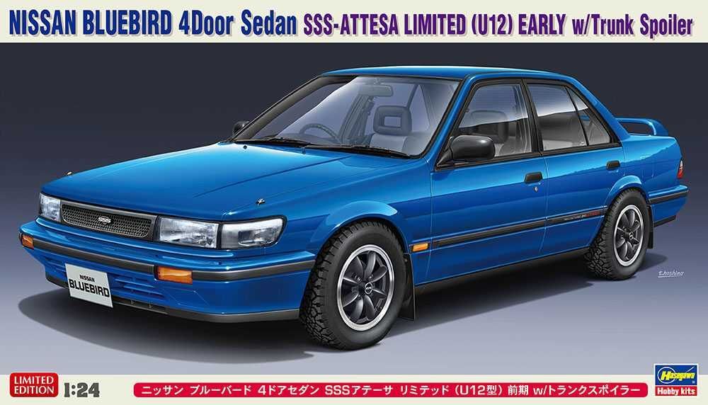 1:24 Nissan Bluebird 4Door Sedan SSS-Attesa Limited (U12) Early w/Trunk Spoiler