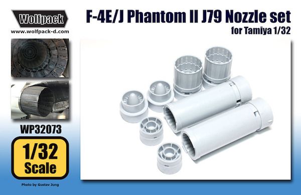 1:32 F-4E/J Phantom II J79 Engine Nozzle set for Tamiya