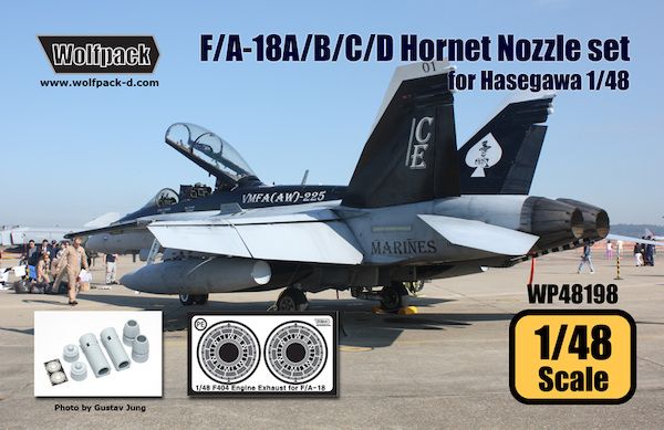 1:48 F/A-18A/B/C/D Hornet F404 Engine Nozzle Set for Hasegawa