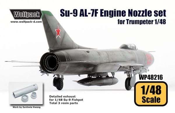 1:48 Su-9 Fishpot AL-7F Engine Nozzle set For Trumpeter