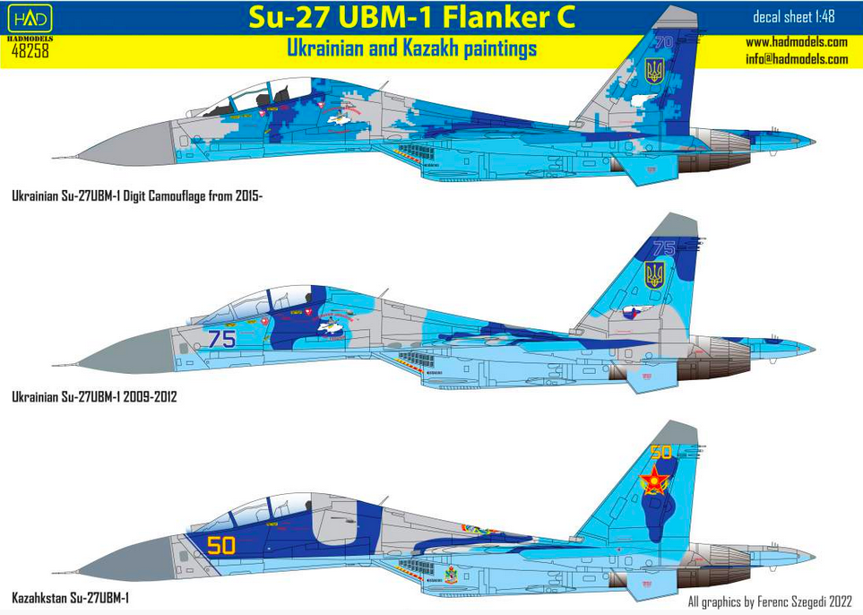 1:48 Su-27 UB Ukrainian and Kazah