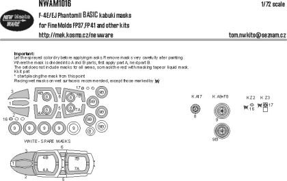 1:72 F-4C/D/J Phantom II EXPERT kabuki masks