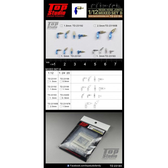 1:12 resin hose joints mixed set B