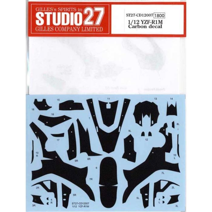 1:12 Yamaha YZF-R1M carbon decal