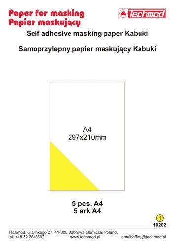 Self adhesive masking paper Kabuki (5 pcs. A4)