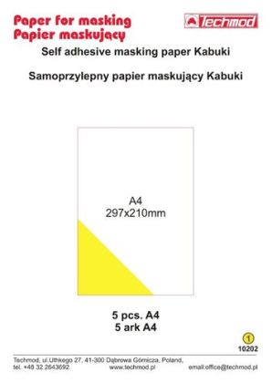 Self adhesive masking paper Kabuki (5 pcs. A4)