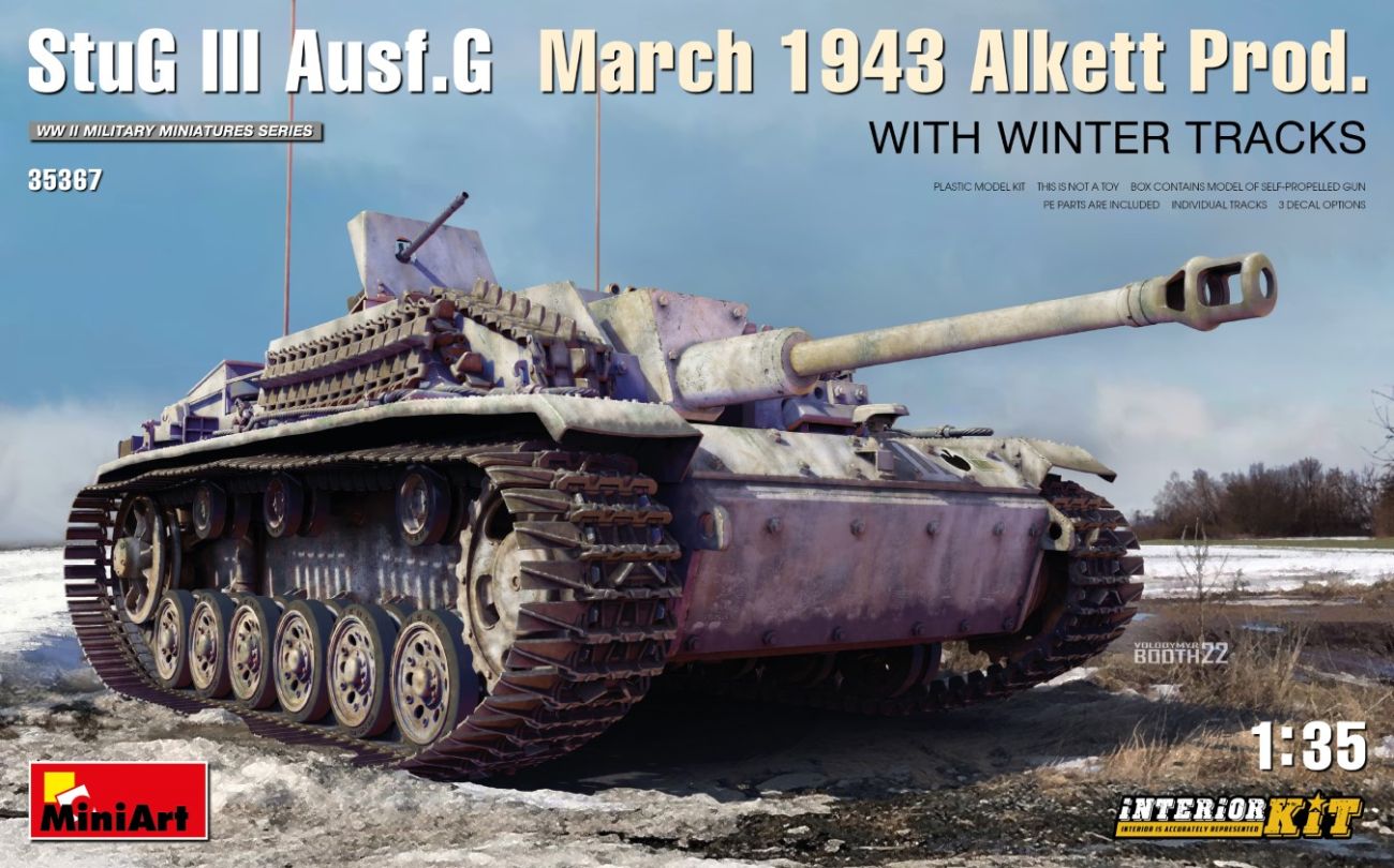 1:35 StuG III Ausf. G March 1943 Alkett Prod. WITH WINTER TRACKS.