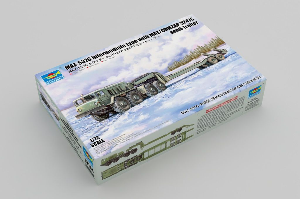 1:72 MAZ-537G intermediate type with MAZ/ChMZAP 5247G semi-trailer