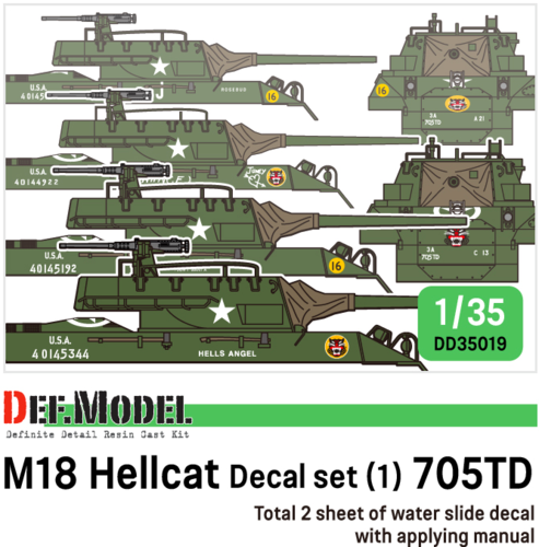 1:35 WWII US M18 Hellcat 705TD set
