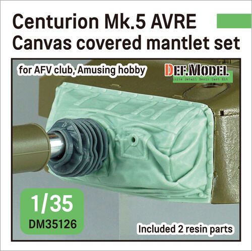 1:35 Centurion Mk.5 AVRE Canvas covered mantlet set (for AFV Club, Amusing hobby kit)