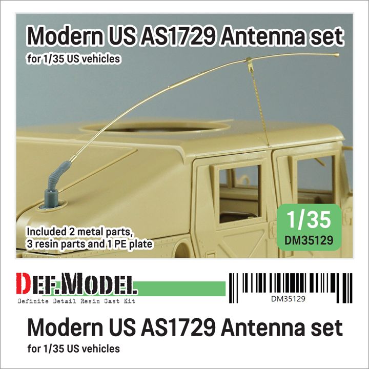 1:35 Modern US AS1729 Antenna set for US vehicles