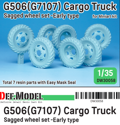 1:35 U.S. G7107(G506) Cargo Truck Early type Wheel set