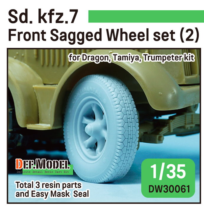 1:35 WW2 German Sd.kfz.7 Front sagged set