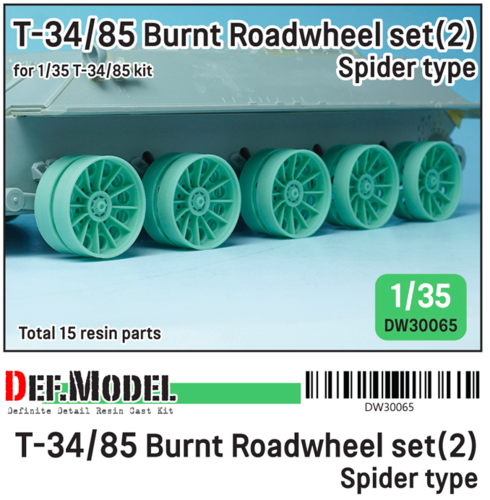 1:35 T-34/85 Burnt spider type roadwheel set