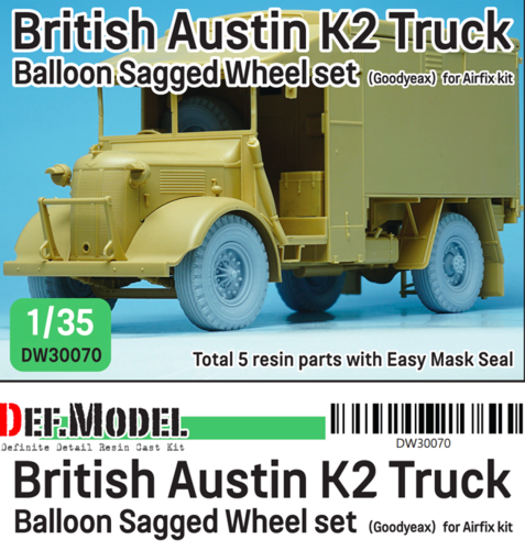 1:35 WW2 British Austin K2 Truck Balloon - goodyear