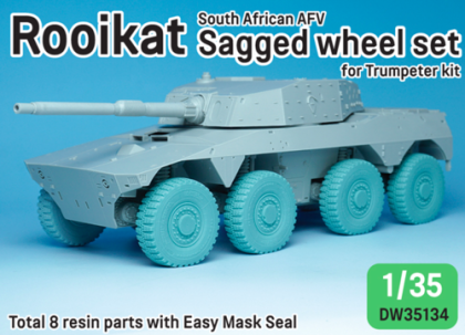 1:35 South African Rooikat AFV Sagged Wheel set (for Trumpeter 1/35)