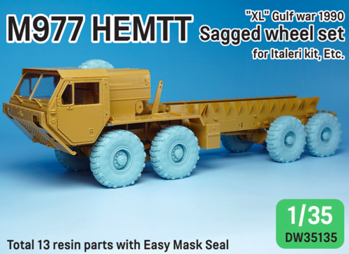 1:35 US M977 HEMTT Truck Mich.XL 1990 Sagged Wheel set