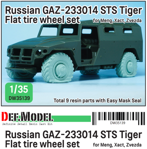 1:35 Russian GAZ-Tiger Flat tire set