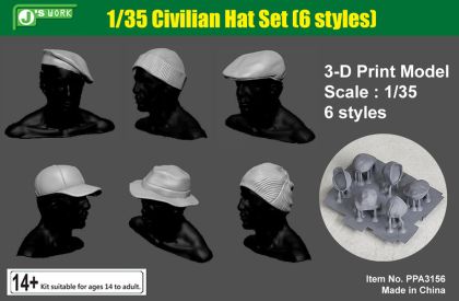 1:35 Civilian Hat Set