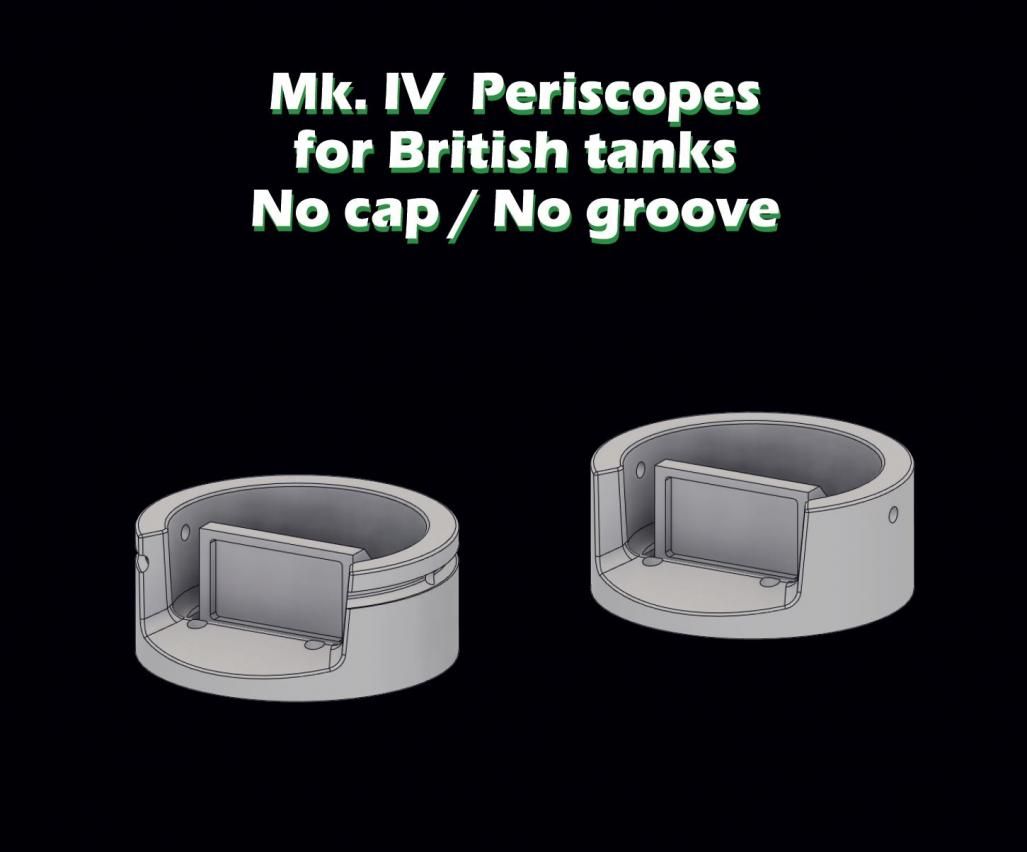 1:35 Mk.IV Periscopes for British tanks - no cap/no groove