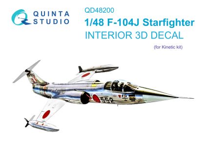 1:48 F-104J 3D-Printed & coloured Interior on decal paper (Kinetic)