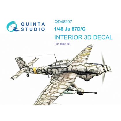 1:48 Ju 87D/G 3D-Printed & coloured Interior on decal paper (Italeri)