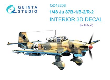 1:48 Ju 87B-1/B-2/R-2 3D-Printed & coloured Interior on decal paper (Airfix)