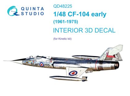 1:48 CF-104 Early 3D-Printed & coloured Interior on decal paper (Kinetic)