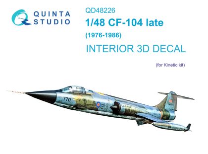 1:48 CF-104 Late 3D-Printed & coloured Interior on decal paper (Kinetic)