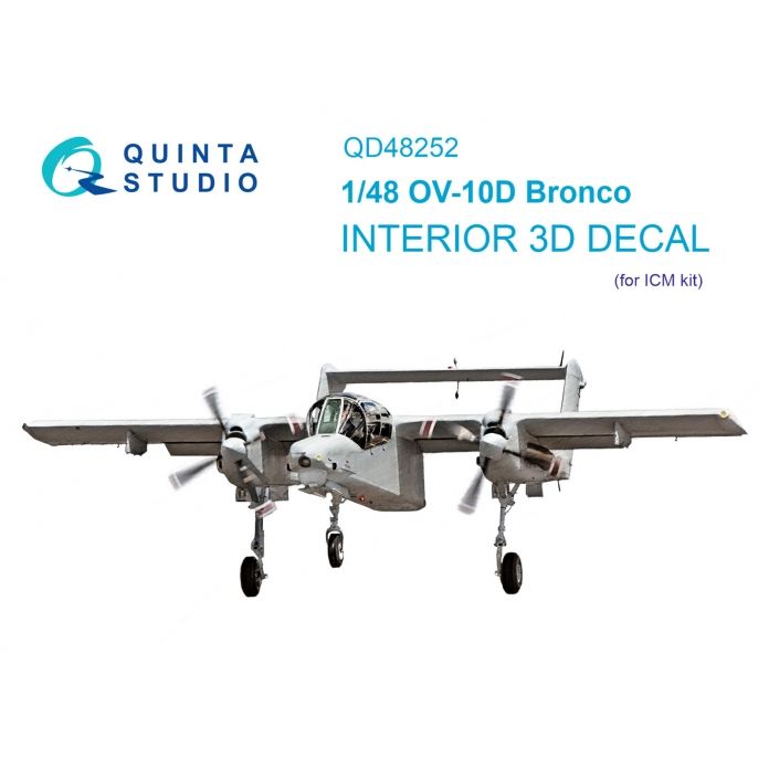 1:48 OV-10D Bronco 3D-Printed & coloured Interior on decal paper (ICM)
