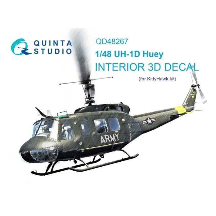 1:48 UH-1D 3D-Printed & coloured Interior on decal paper (KittyHawk)
