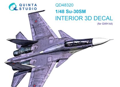 1:48 Su-30SM 3D-Printed & coloured Interior on decal paper (GWH)