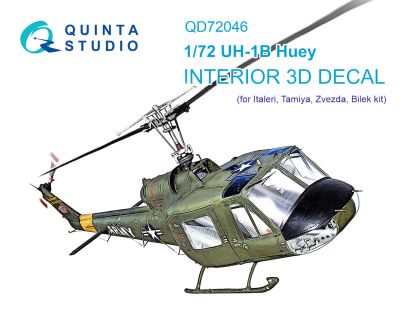 1:72 Uh-1B 3D-Printed & coloured Interior on decal paper (Italeri)