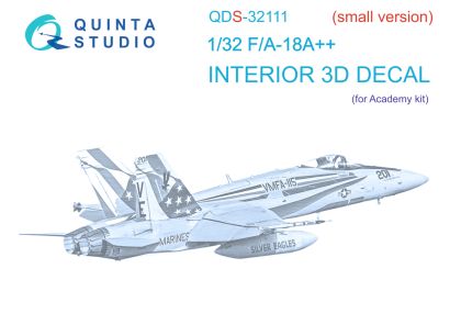 1:32 F/A-18A++ 3D-Printed & coloured Interior on decal paper (Academy) (Small version)