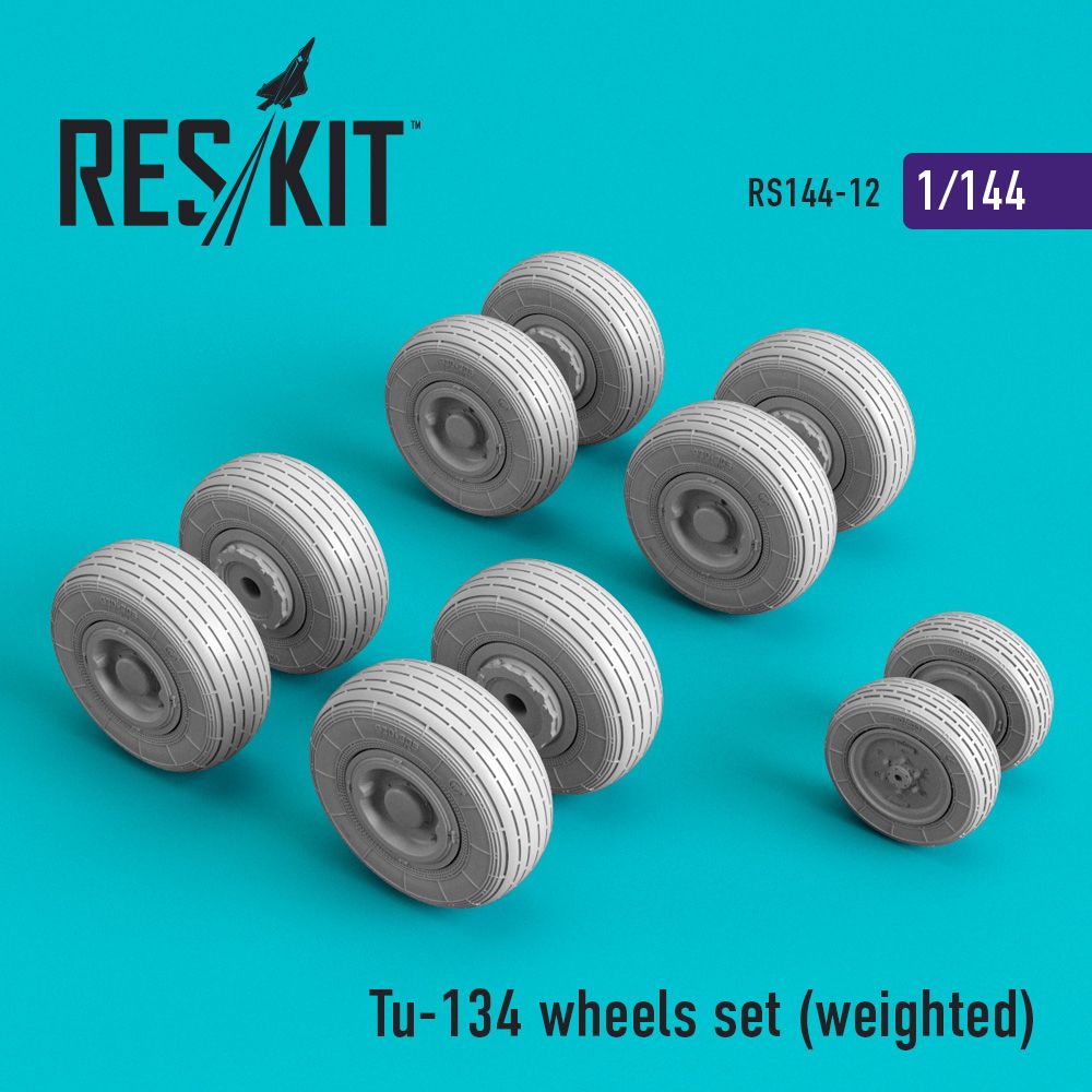1:144 upolev Tu-134 wheels set (weighted)