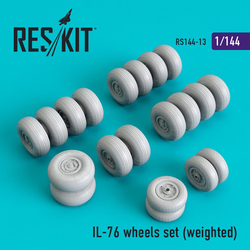 1:144 Ilyushin Il-76 wheels set (weighted)