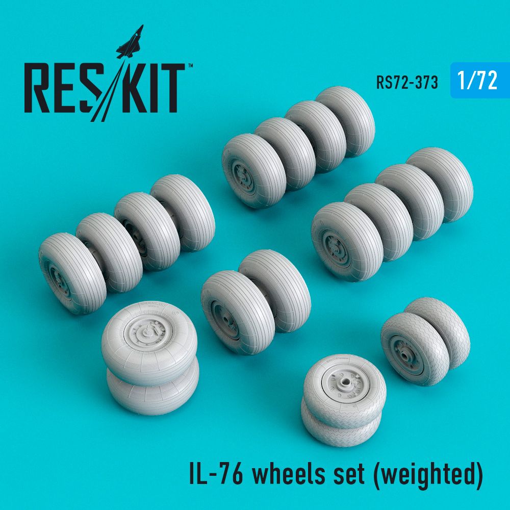 1:72 Ilyushin Il-76 wheels set (weighte