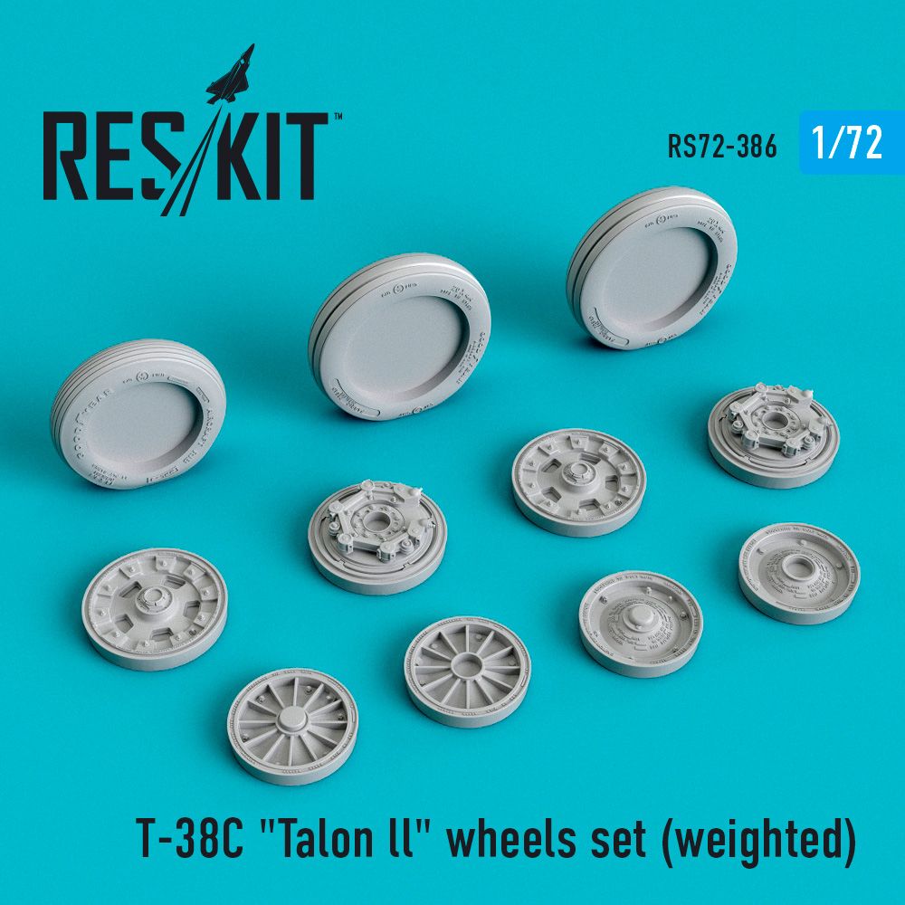 1:72 Northrop T-38C Talon ll wheels set (weighted