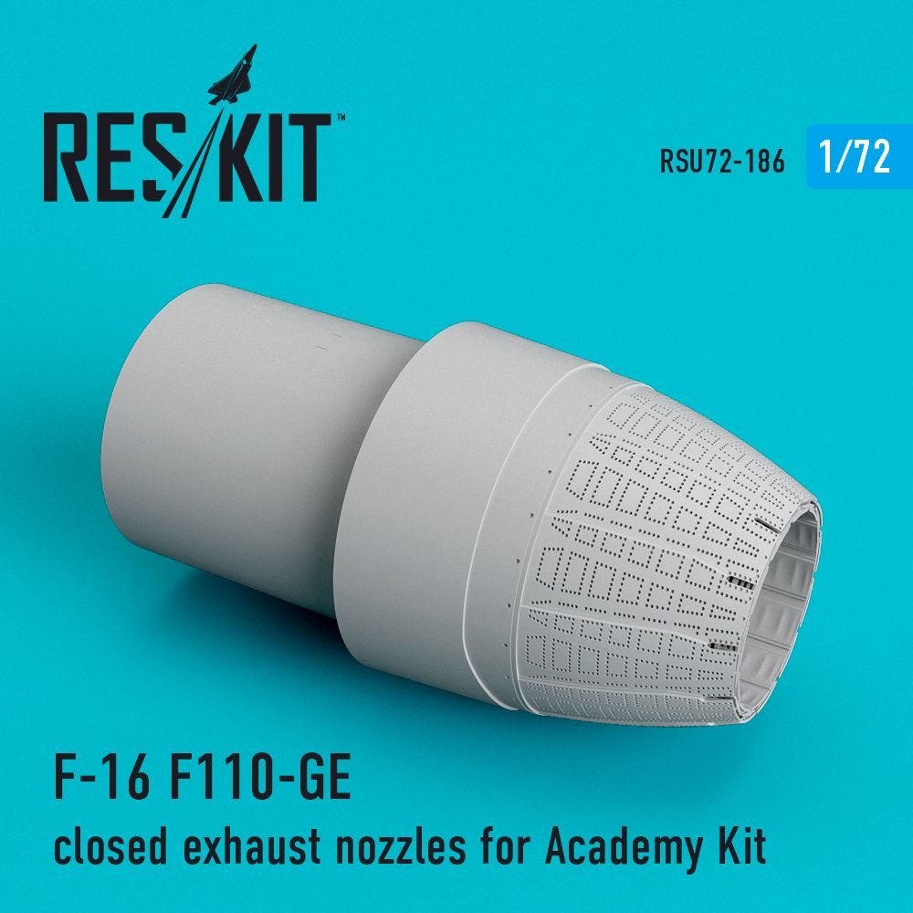 1:72 F-16A F110-GE closed exhaust nozzles