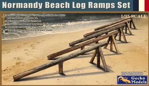 1:35 Normandy Beach Log Ramps Set