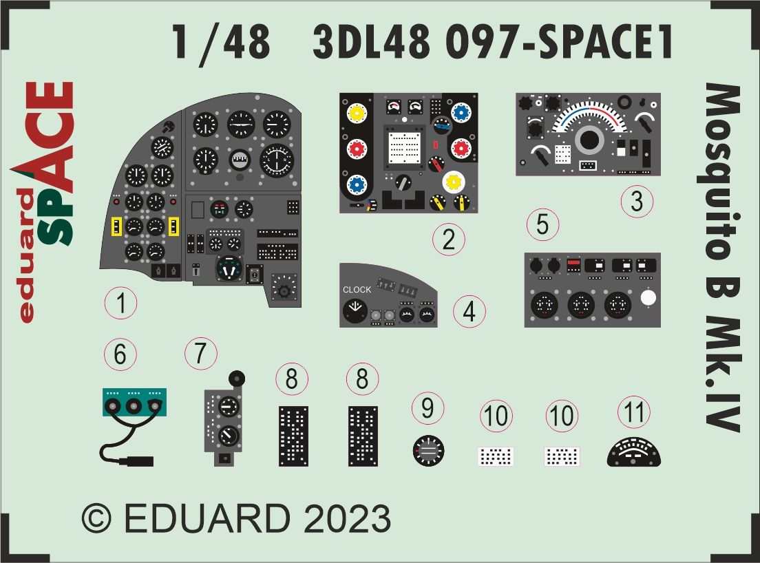 1:48 de Havilland Mosquito B Mk.IV SPACE set