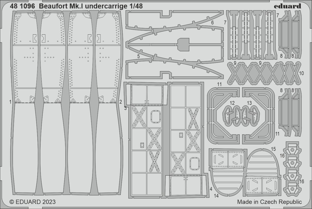 1:48 Bristol Beaufort Mk.I undercarriage